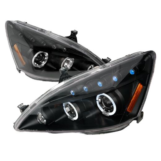 Spec D LED Halo Projector Headlights (Black)