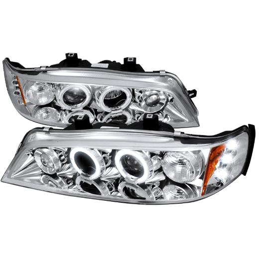 Spec D LED Halo Projector Headlights (Chrome)