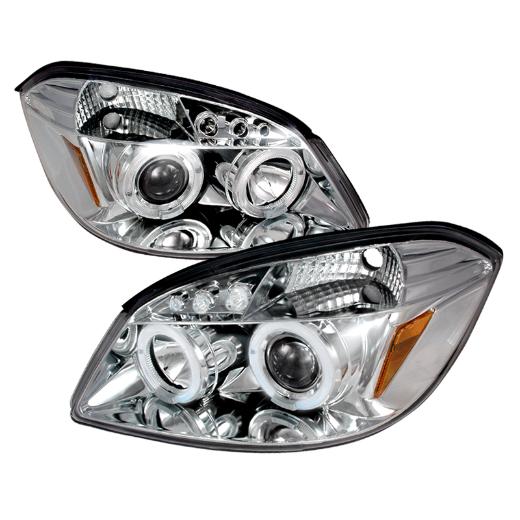 Spec D LED Halo Projector Headlights (Chrome)