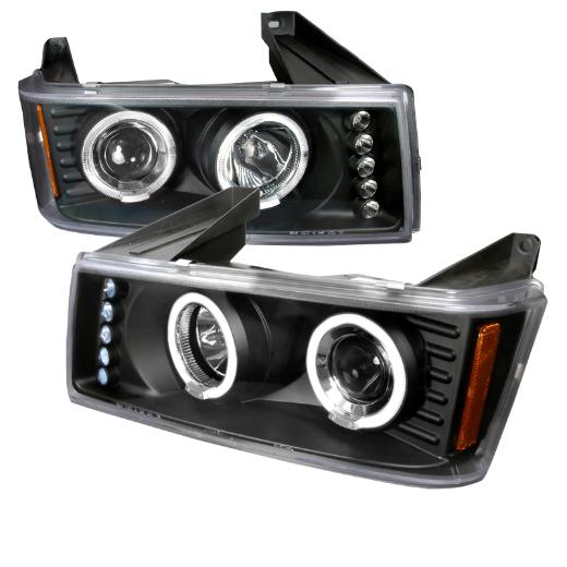 Spec D LED Halo Projector Headlights (Black)