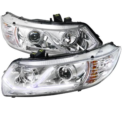 Spec D LED Projector Headlights (Chrome)