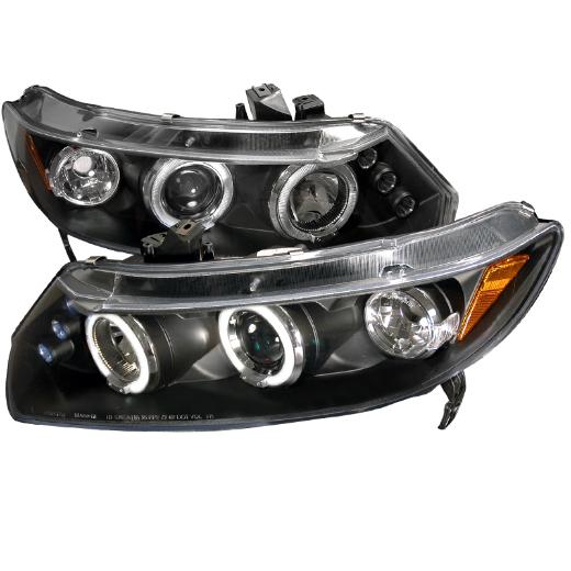 Spec D LED Halo Projector Headlights (Black) / 2DR Coupe models only