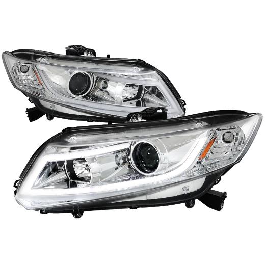 Spec D R8 Style LED Projector Headlights (Chrome)