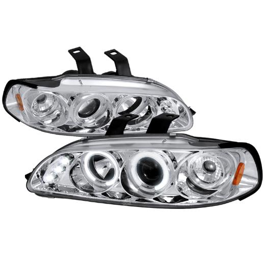 Spec D LED Halo Projector Headlights (Chrome)