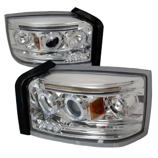 Spec D LED Halo Projector Headlights (Chrome)