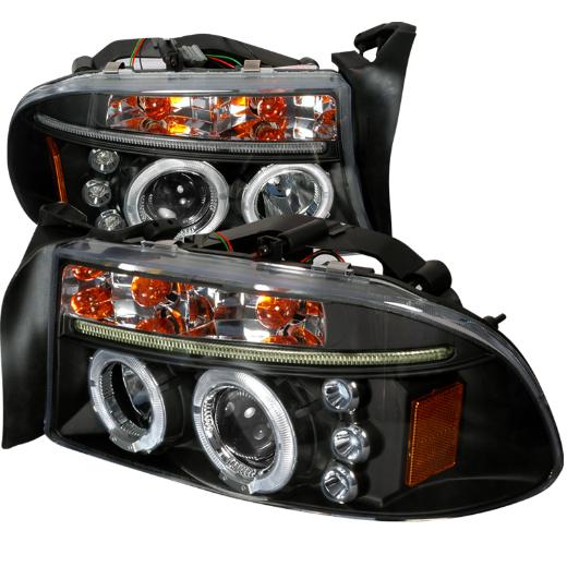 Spec D LED Halo Projector Headlights (Black)