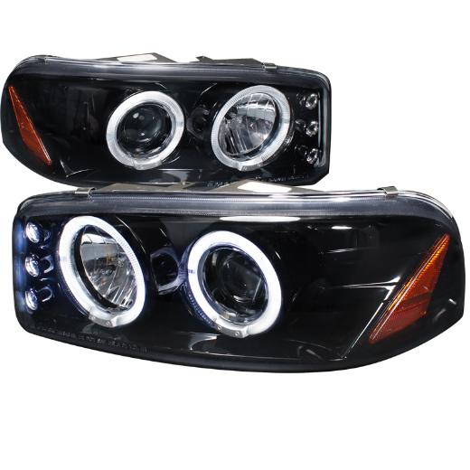 Spec D Halo Projector Headlights (Glossed Black/Smoke)