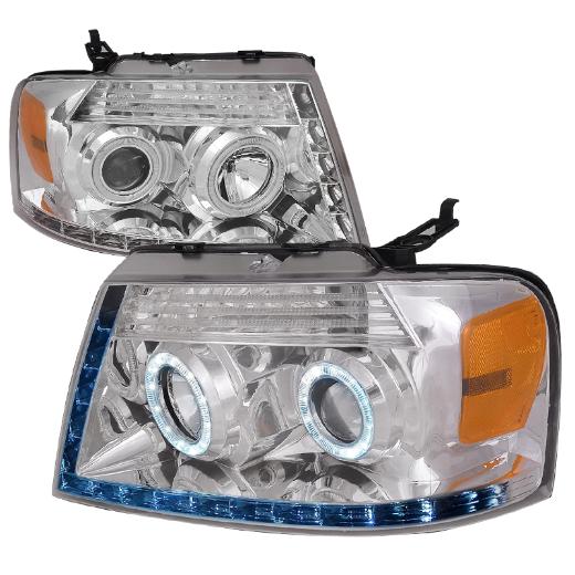 Spec D R8 Style Projector Headlights (Chrome)