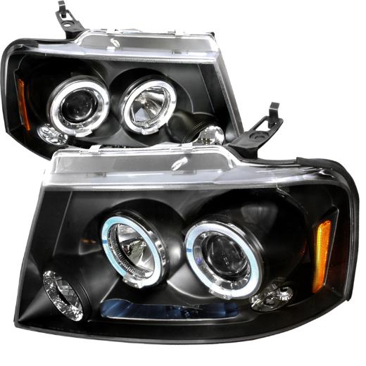 Spec D LED Halo Projector Headlights (Black)