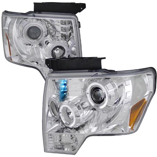 Spec D LED Dual Projector Headlights (Chrome)