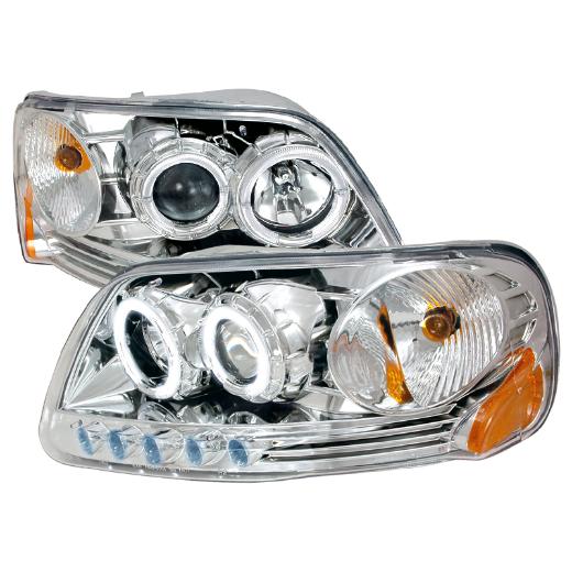 Spec D LED Halo Projector Headlights (Black)