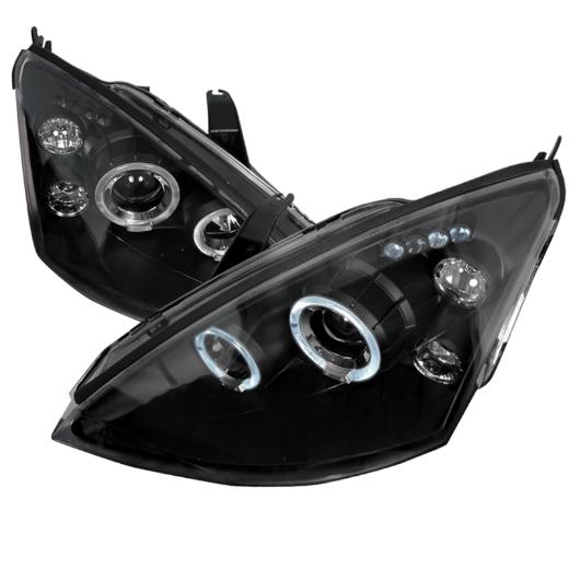 Spec D LED Halo Projector Headlights (Black)