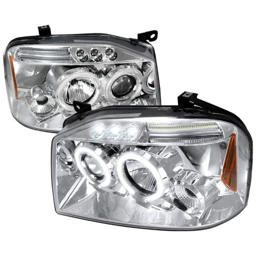 Spec D LED Halo Projector Headlights (Chrome)