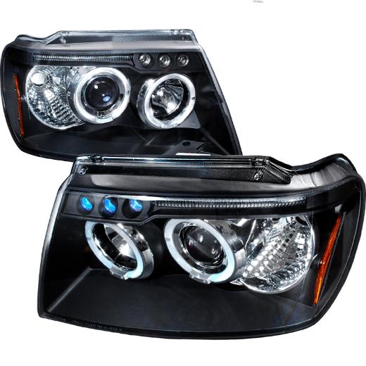 Spec D LED Halo Projector Headlights (Black)