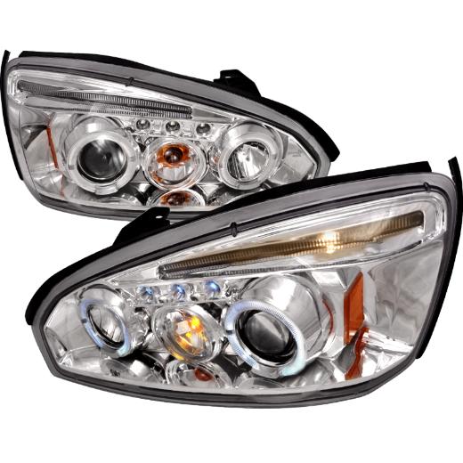 Spec D LED Halo Projector Headlights (Chrome)