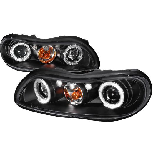 Spec D LED Halo Projector Headlights (Black)