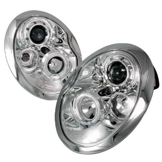 Spec D LED Halo Projector Headlights (Chrome)