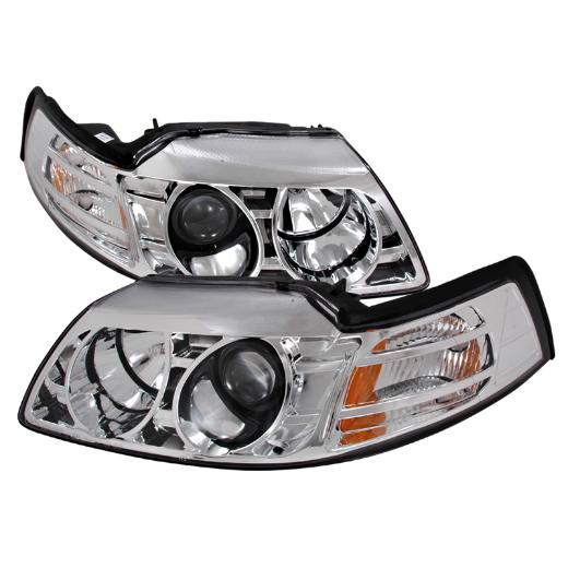 Spec D Halo Projector Headlights (Chrome)