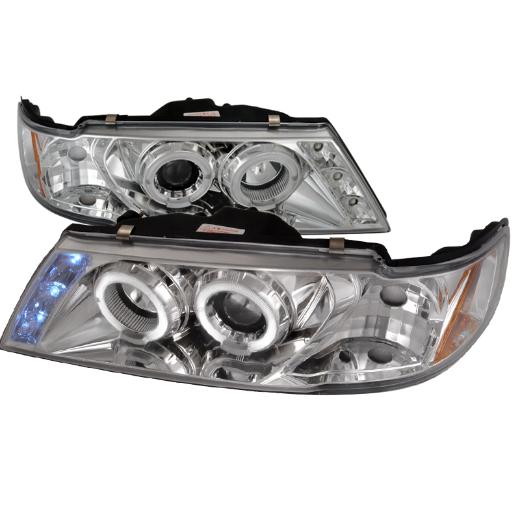 Spec D LED Halo Projector Headlights (Chrome)