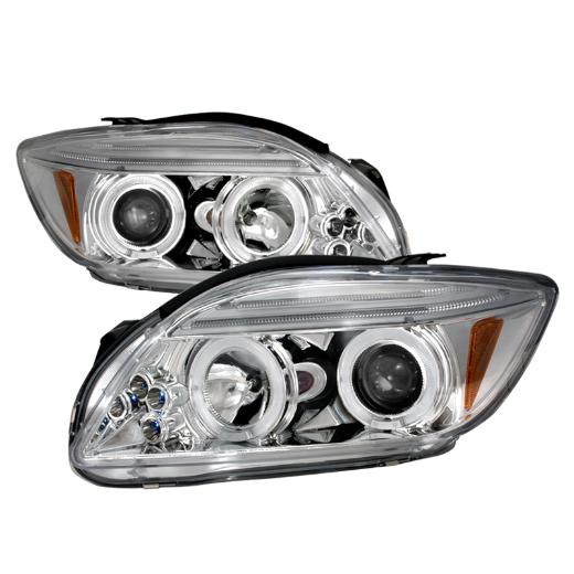 Spec D LED Halo Projector Headlights (Chrome)