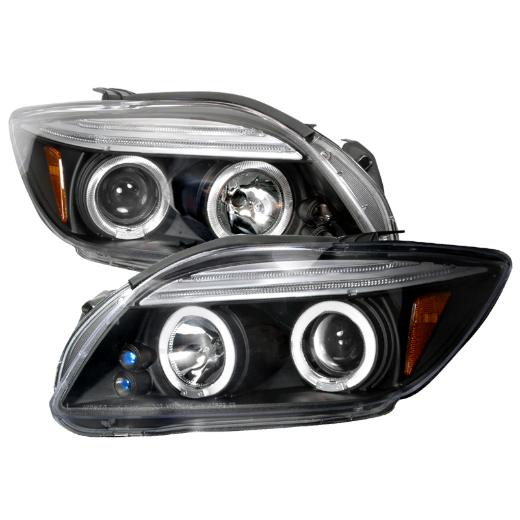 Spec D LED Halo Projector Headlights (Black)