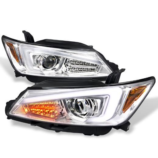 Spec D Projector Headlights - LED, Chrome Color