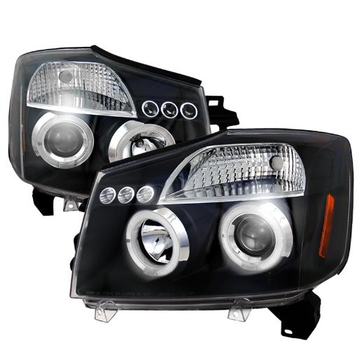 Spec D LED Halo Projector Headlights (Black)