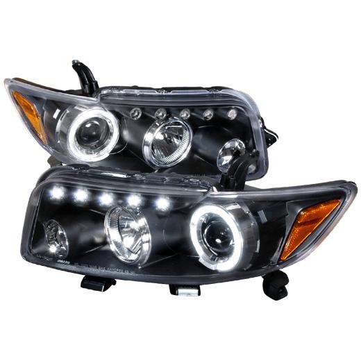 Spec D LED Halo Projector Headlights (Black)