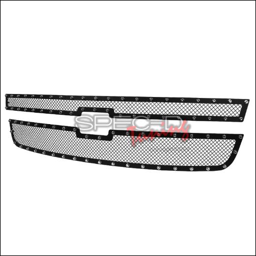 Spec D 2pc Rivet Style Upper Front Hood Grille Insert