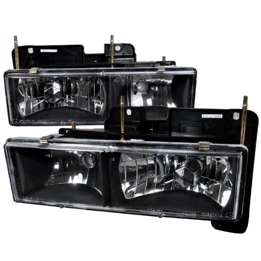 Spec D Crystal Euro Headlights (Black)