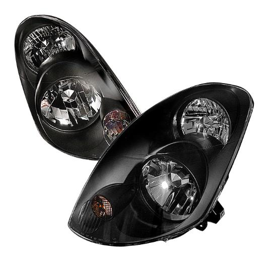 Spec D Crystal Euro Headlights (Black)