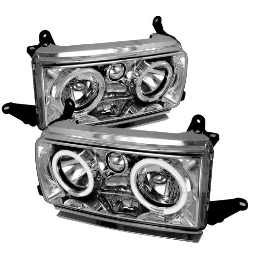 Spec D Crystal Halo Euro Headlights (Chrome)