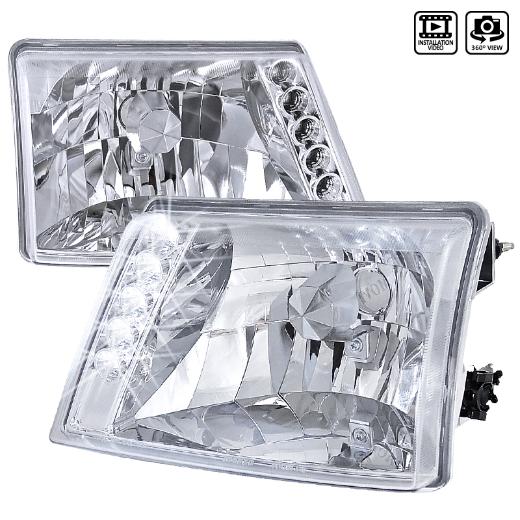 Spec D Crystal Euro Headlights (Chrome)