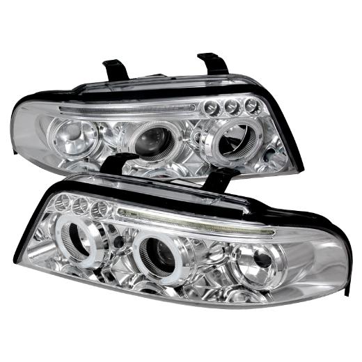 Spec D LED Halo Projector Headlights (Chrome)