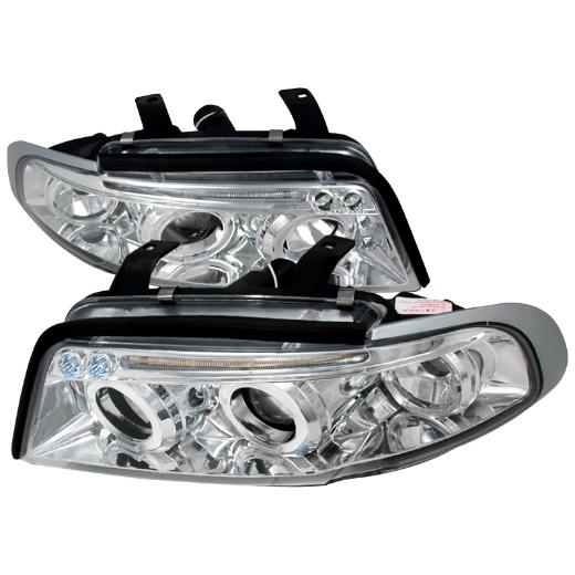 Spec D LED Halo Projector Headlights (Chrome)