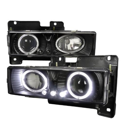 Spec D LED Halo Projector Headlights (Black)