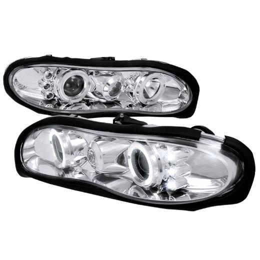 Spec D LED Halo Projector Headlights (Chrome)