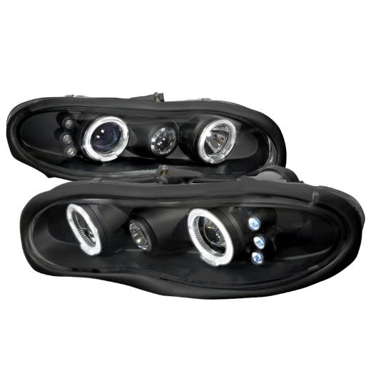 Spec D LED Halo Projector Headlights (Black)