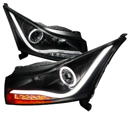 Spec D LED Halo Projector Headlights (Black)