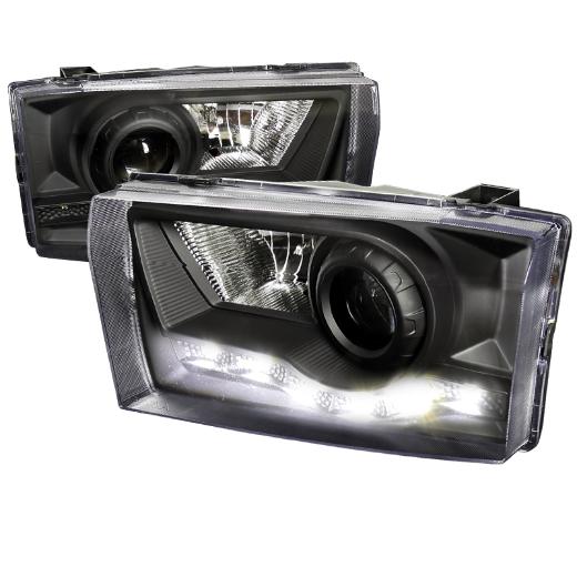 Spec D R8 Style LED Projector Headlights (Black)