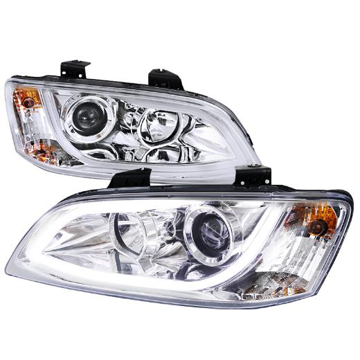 Spec D Projector Headlights - LED DRL, Chrome Color