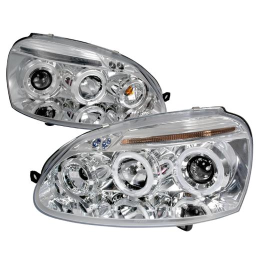 Spec D LED Halo Projector Headlights (Chrome)