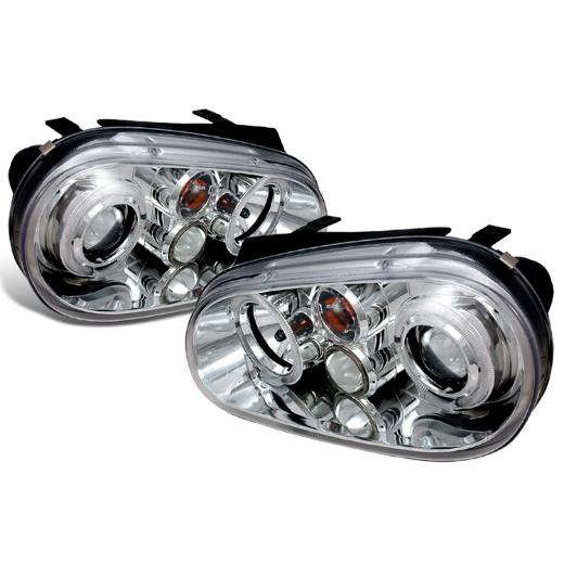 Spec D LED Halo Projector Headlights (Chrome)