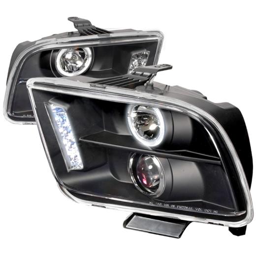 Spec D LED Halo Projector Headlights (Black)