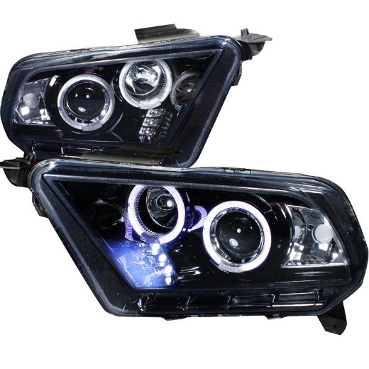 Spec D Halo Projector Headlights (Glossed Black/Smoke)