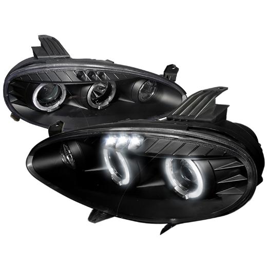 Spec D LED Halo Projector Headlights (Black)