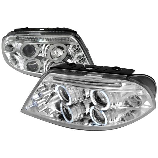 Spec D LED Halo Projector Headlights (Chrome)