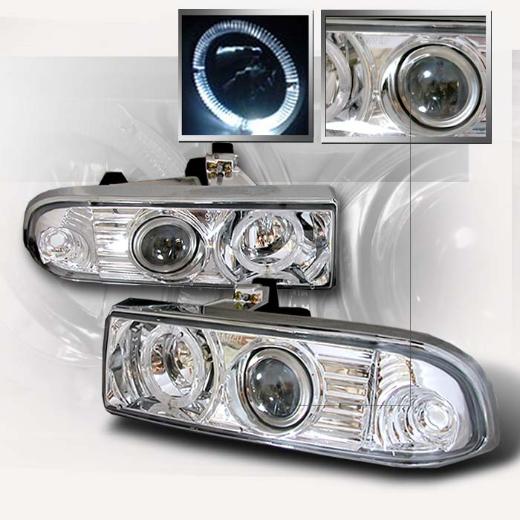 Spec D Halo Projector Headlights (Chrome)