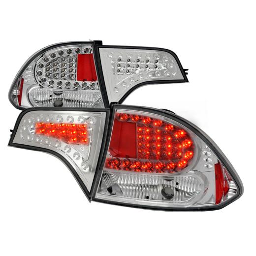 Spec D LED Tail Lights (Chrome)