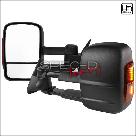 Spec D Chrome LED Manual Towing Mirrors